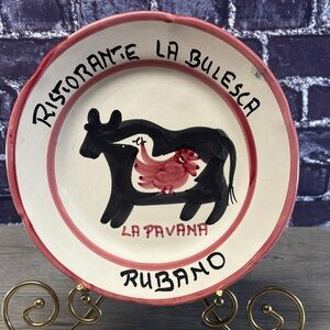 Vintage 1987 Buon Ricordo plate from the Ristorante La Bulesca